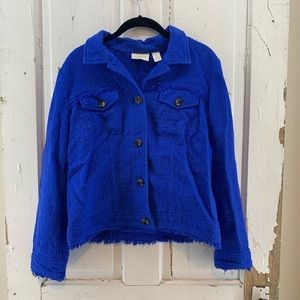 Chico’s Royal Blue Tweed Jacket